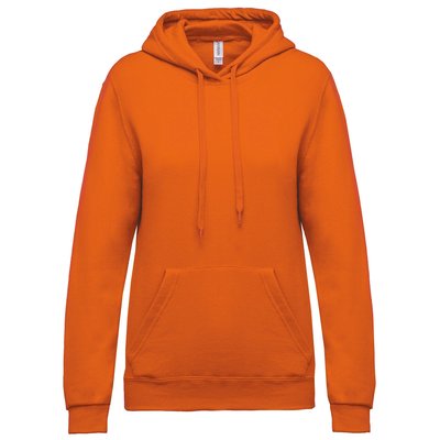 Sudadera de mujer con capucha y bolsillos Naranja S