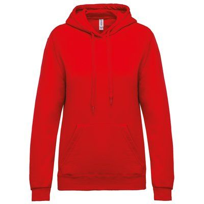 Sudadera de mujer con capucha y bolsillos Red M