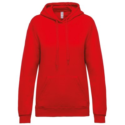 Sudadera de mujer con capucha y bolsillos Rojo M