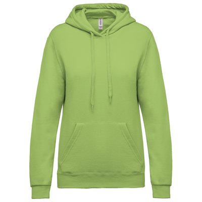 Sudadera de mujer con capucha y bolsillos Verde L