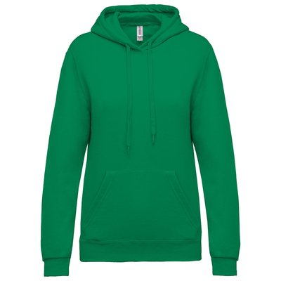 Sudadera de mujer con capucha y bolsillos Verde M