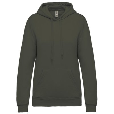 Sudadera de mujer con capucha y bolsillos Verde XS