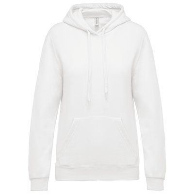 Sudadera de mujer con capucha y bolsillos White M