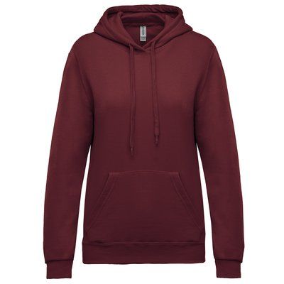 Sudadera de mujer con capucha y bolsillos Wine L