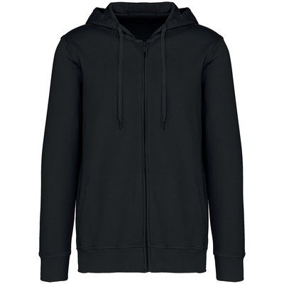 Sudadera organic con cremallera y capucha Washed black S