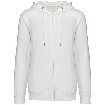 Sudadera organic con cremallera y capucha Washed Ivory M