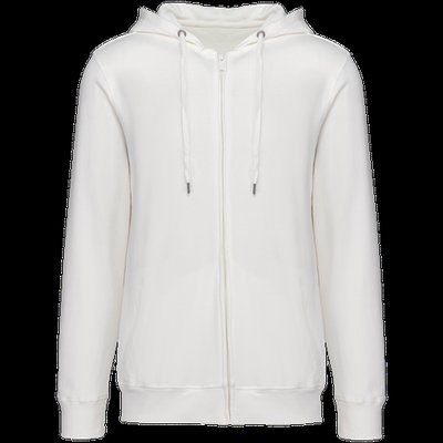 Sudadera organic con cremallera y capucha Washed Ivory S