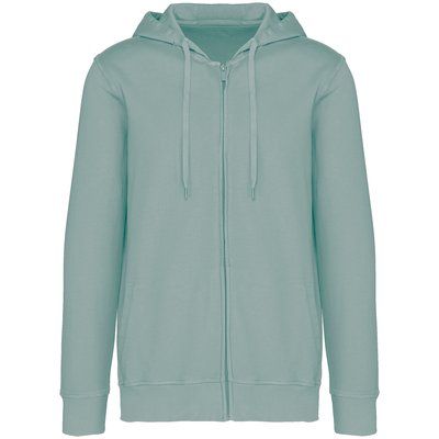 Sudadera organic con cremallera y capucha Washed Jade Green 3XL