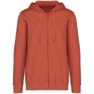 Sudadera organic con cremallera y capucha Washed Pomelo S