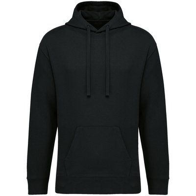 Sudadera orgánica con capucha bolsillo y hombros caídos Black XXS