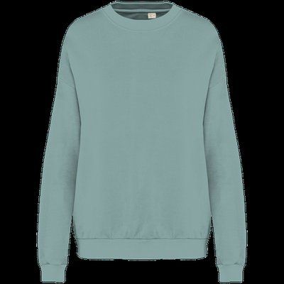 Sudadera oversize algodón orgánico Unisex Washed Jade Green XL