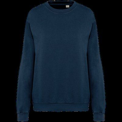 Sudadera oversize algodón orgánico Unisex Washed Navy Blue S