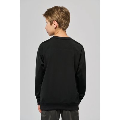 Sudadera poliéster niños bicolor tira contrastada