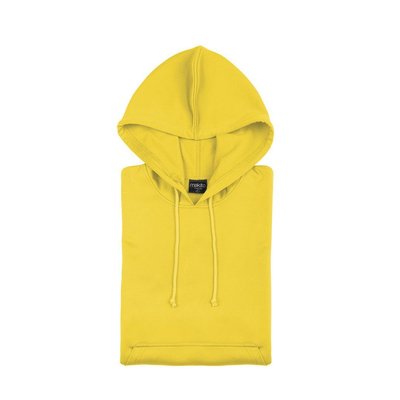 Sudadera técnica niños con capucha 100% poliéster Amarillo 4-5