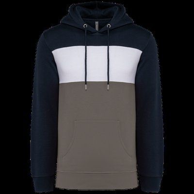 Sudadera tricolor unisex Navy / White / Basalt Grey L