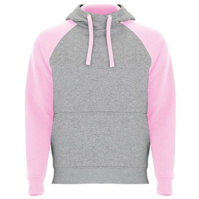 Sudadera unisex bicolor GRIS VIGORE/ROSA CLARO 3/4