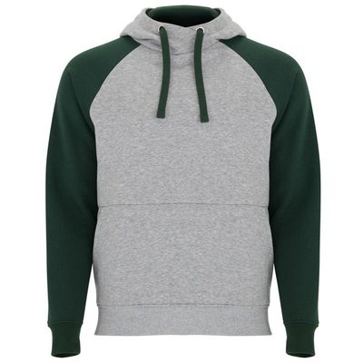 Sudadera unisex bicolor GRIS VIGORE/VERDE BOTELLA S