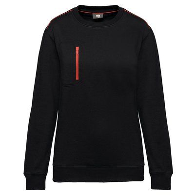 Sudadera unisex con bolsillo a zip Black / Red 4XL