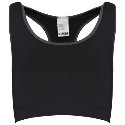 Sujetador deporte sin costuras Black / Storm Grey XL/XXL