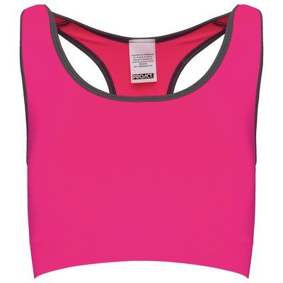 Sujetador deporte sin costuras Fluorescent  Pink / Storm Grey XL/XXL