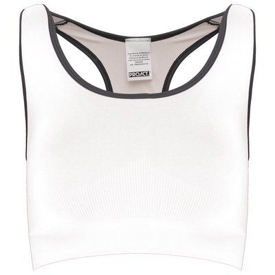 Sujetador deporte sin costuras White / Storm Grey XL/XXL