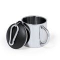 Taza acero inox con tapadera y mosquetón Plat