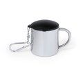 Taza acero inox con tapadera y mosquetón