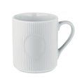 Taza de cerámica estriada mate Blanco