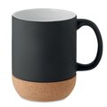 Taza Cerámica Mate 300 ml con Base Corcho