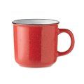 Taza Cerámica Moteada 400ml Rojo