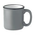 Taza cerámica personalizable vintage de 240 ml Gris