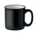 Taza cerámica personalizable vintage de 240 ml Negro