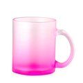 Taza Cristal Color Degradé Sublimación 350ml Fucsi