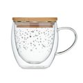 Taza Cristal Doble Pared con Estrellas 220ml