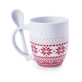 Taza invernal personalizable con cuchara  Taza invernal con cuchara 370ml personalizable por 1 cara