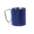 Taza Mate Doble Pared Asa Mosquetón 300ml Azul