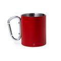 Taza Mate Doble Pared Asa Mosquetón 300ml Roj