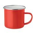 Taza Metal Esmaltado Vintage 350ml Rojo