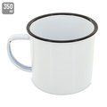 Taza personalizada vintage metálica Negro