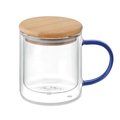 Taza Termo Borosilicato 300ml Azul Transparente