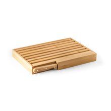 Tabla de Pan de Bambú con Cuchillo Natural