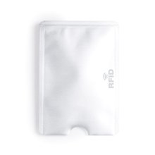 Tarjetero de aluminio con protección RFID Blanco