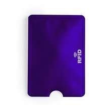 Tarjetero de aluminio con protección RFID Morado