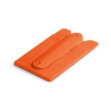 Tarjetero de silicona para smartphone Naranja