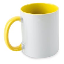 Taza Bicolor Sublimación 330ml Pack 36 Amarillo