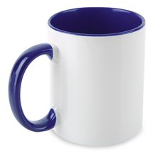 Taza Bicolor Sublimación 330ml Pack 36 Azul