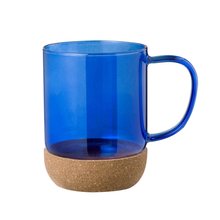 Taza Borosilicato/Corcho 450ml Azul