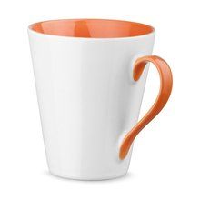 Taza Cerámica Bicolor 320mL Lavavajillas Naranja