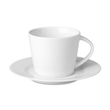 Taza cerámica con plato de 180ml Blanco