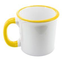 Taza Cerámica Retro Sublimación 300ml Amarillo